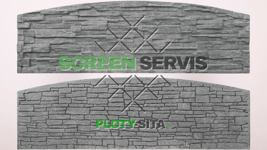 51938-bb - deska obloukova oboustranna - stipany kamen - seda